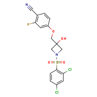 4-{[1-(2,4-dichlorobenzenesulfonyl)-3-hydroxyazetidin-3-yl]methoxy}-2-fluorobenzonitrile