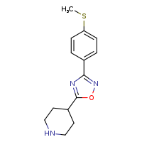 4-{3-[4-(methylsulfanyl)phenyl]-1,2,4-oxadiazol-5-yl}piperidine