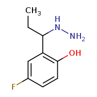 4-fluoro-2-(1-hydrazinylpropyl)phenol