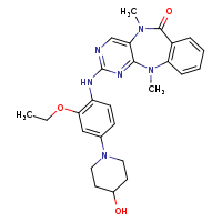 5-{[2-ethoxy-4-(4-hydroxypiperidin-1-yl)phenyl]amino}-2,9-dimethyl-2,4,6,9-tetraazatricyclo[9.4.0.0³,?]pentadeca-1(11),3,5,7,12,14-hexaen-10-one