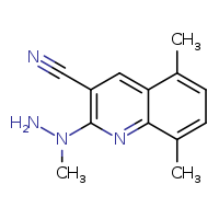 5,8-dimethyl-2-(1-methylhydrazin-1-yl)quinoline-3-carbonitrile