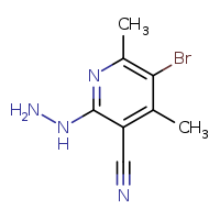 5-bromo-2-hydrazinyl-4,6-dimethylpyridine-3-carbonitrile