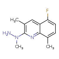 5-fluoro-3,8-dimethyl-2-(1-methylhydrazin-1-yl)quinoline