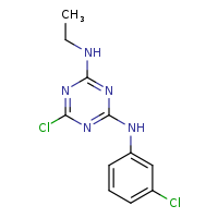 6-chloro-N2-(3-chlorophenyl)-N4-ethyl-1,3,5-triazine-2,4-diamine
