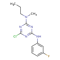 6-chloro-N4-(3-fluorophenyl)-N2-methyl-N2-propyl-1,3,5-triazine-2,4-diamine