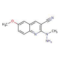 6-methoxy-2-(1-methylhydrazin-1-yl)quinoline-3-carbonitrile