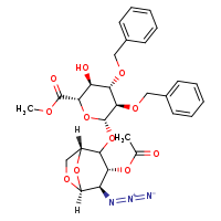methyl (2S,3S,4S,5R,6R)-6-{[(1R,3R,4R,5S)-3-(acetyloxy)-4-azido-6,8-dioxabicyclo[3.2.1]octan-2-yl]oxy}-4,5-bis(benzyloxy)-3-hydroxyoxane-2-carboxylate