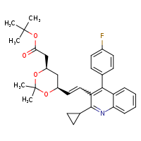 tert-butyl 2-[(4R,6S)-6-[(1E)-2-[2-cyclopropyl-4-(4-fluorophenyl)quinolin-3-yl]ethenyl]-2,2-dimethyl-1,3-dioxan-4-yl]acetate