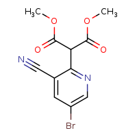 1,3-dimethyl 2-(5-bromo-3-cyanopyridin-2-yl)propanedioate