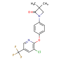 1-(4-{[3-chloro-5-(trifluoromethyl)pyridin-2-yl]oxy}phenyl)-3,3-dimethylazetidin-2-one