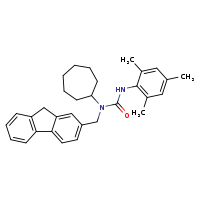 1-cycloheptyl-1-(9H-fluoren-2-ylmethyl)-3-(2,4,6-trimethylphenyl)urea