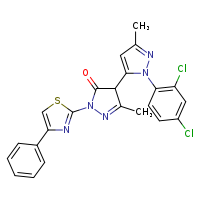 2-(2,4-dichlorophenyl)-5,5'-dimethyl-2'-(4-phenyl-1,3-thiazol-2-yl)-4'H-[3,4'-bipyrazol]-3'-one