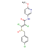 2,3-dichloro-3-[(4-chlorophenyl)methanesulfinyl]-N-(6-methoxypyridin-3-yl)prop-2-enamide