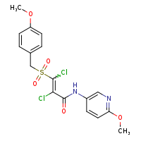 2,3-dichloro-3-[(4-methoxyphenyl)methanesulfonyl]-N-(6-methoxypyridin-3-yl)prop-2-enamide