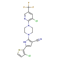 2-{4-[3-chloro-5-(trifluoromethyl)pyridin-2-yl]piperazin-1-yl}-5-(3-chlorothiophen-2-yl)-1H-pyrrole-3-carbonitrile