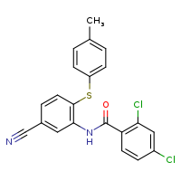 2,4-dichloro-N-{5-cyano-2-[(4-methylphenyl)sulfanyl]phenyl}benzamide
