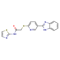 2-{[5-(1H-1,3-benzodiazol-2-yl)pyridin-2-yl]sulfanyl}-N-(1,3-thiazol-2-yl)acetamide