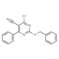 2-(benzylsulfanyl)-4-chloro-6-phenylpyrimidine-5-carbonitrile