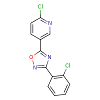 2-chloro-5-[3-(2-chlorophenyl)-1,2,4-oxadiazol-5-yl]pyridine