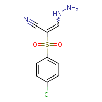 (2E)-2-(4-chlorobenzenesulfonyl)-3-hydrazinylprop-2-enenitrile
