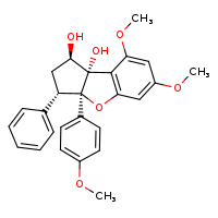 (2S,3R,5S,6R)-10,12-dimethoxy-6-(4-methoxyphenyl)-5-phenyl-7-oxatricyclo[6.4.0.0²,?]dodeca-1(8),9,11-triene-2,3-diol