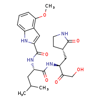 (2S)-N-[(2S)-4-hydroxy-3-oxo-1-[(3S)-2-oxopyrrolidin-3-yl]butan-2-yl]-2-[(4-methoxy-1H-indol-2-yl)formamido]-4-methylpentanamide