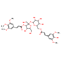 (3,4,5-trihydroxy-6-{[4-hydroxy-2,5-bis(hydroxymethyl)-3-{[3-(3,4,5-trimethoxyphenyl)prop-2-enoyl]oxy}oxolan-2-yl]oxy}oxan-2-yl)methyl 3-(4-hydroxy-3,5-dimethoxyphenyl)prop-2-enoate