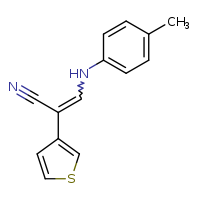 3-[(4-methylphenyl)amino]-2-(thiophen-3-yl)prop-2-enenitrile