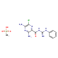 3,5-diamino-6-chloro-N-(N-phenylcarbamimidoyl)pyrazine-2-carboxamide; methanesulfonic acid