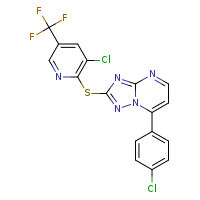 3-chloro-2-{[7-(4-chlorophenyl)-[1,2,4]triazolo[1,5-a]pyrimidin-2-yl]sulfanyl}-5-(trifluoromethyl)pyridine