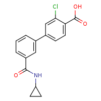 3-chloro-3'-(cyclopropylcarbamoyl)-[1,1'-biphenyl]-4-carboxylic acid