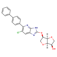(3R,3aR,6R,6aR)-6-[(5-{[1,1'-biphenyl]-4-yl}-6-chloro-3H-imidazo[4,5-b]pyridin-2-yl)oxy]-hexahydrofuro[3,2-b]furan-3-ol