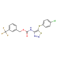 [3-(trifluoromethyl)phenyl]methyl N-{5-[(4-chlorophenyl)sulfanyl]-1,2,3-thiadiazol-4-yl}carbamate
