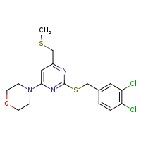 4-(2-{[(3,4-dichlorophenyl)methyl]sulfanyl}-6-[(methylsulfanyl)methyl]pyrimidin-4-yl)morpholine