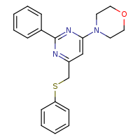 4-{2-phenyl-6-[(phenylsulfanyl)methyl]pyrimidin-4-yl}morpholine