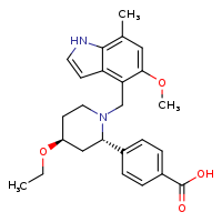 4-[(2S,4S)-4-ethoxy-1-[(5-methoxy-7-methyl-1H-indol-4-yl)methyl]piperidin-2-yl]benzoic acid