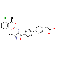 {4'-[4-({[(1R)-1-(2-chlorophenyl)ethoxy]carbonyl}amino)-3-methyl-1,2-oxazol-5-yl]-[1,1'-biphenyl]-4-yl}acetic acid