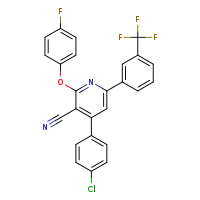 4-(4-chlorophenyl)-2-(4-fluorophenoxy)-6-[3-(trifluoromethyl)phenyl]pyridine-3-carbonitrile