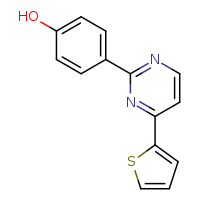 4-[4-(thiophen-2-yl)pyrimidin-2-yl]phenol