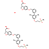 bis((6-{[4'-(3-methanesulfonylpropoxy)-2',6'-dimethyl-[1,1'-biphenyl]-3-yl]methoxy}-2,3-dihydro-1-benzofuran-3-yl)acetic acid) hydrate