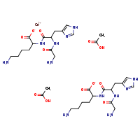 copper(2+) bis(acetic acid) bis(6-amino-2-[2-(2-aminoacetamido)-3-(1H-imidazol-4-yl)propanamido]hexanoate)