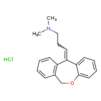 dimethyl(3-{9-oxatricyclo[9.4.0.0³,?]pentadeca-1(11),3,5,7,12,14-hexaen-2-ylidene}propyl)amine hydrochloride