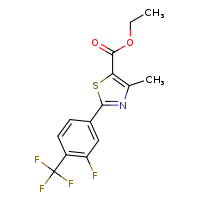 ethyl 2-[3-fluoro-4-(trifluoromethyl)phenyl]-4-methyl-1,3-thiazole-5-carboxylate