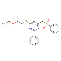 ethyl 2-({6-[(benzenesulfonyl)methyl]-2-phenylpyrimidin-4-yl}sulfanyl)acetate