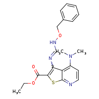 ethyl 3-({[(benzyloxy)amino]methylidene}amino)-4-(dimethylamino)thieno[2,3-b]pyridine-2-carboxylate