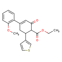 ethyl 4-(2-methoxyphenyl)-2-oxo-6-(thiophen-3-yl)cyclohex-3-ene-1-carboxylate
