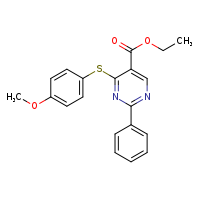 ethyl 4-[(4-methoxyphenyl)sulfanyl]-2-phenylpyrimidine-5-carboxylate