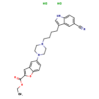 ethyl 5-{4-[4-(5-cyano-1H-indol-3-yl)butyl]piperazin-1-yl}-1-benzofuran-2-carboxylate dihydrochloride