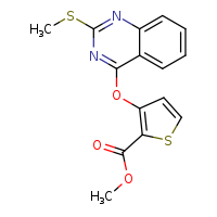 methyl 3-{[2-(methylsulfanyl)quinazolin-4-yl]oxy}thiophene-2-carboxylate