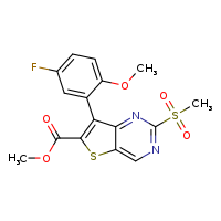 methyl 7-(5-fluoro-2-methoxyphenyl)-2-methanesulfonylthieno[3,2-d]pyrimidine-6-carboxylate